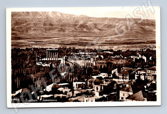 Pohlednice Baalbek Libanon panoráma antické chrámy (M18216)