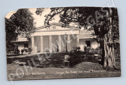 Pohlednice Batavia Jakarta lóže De Ster 1912 (M18218)