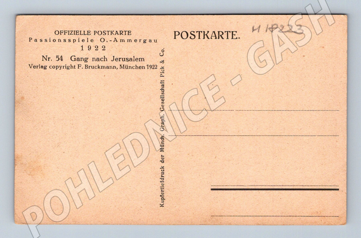 Pohlednice Oberammergau Pašijové hry 1922 (M18223)