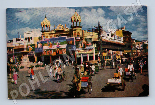 Pohlednice Dillí Indie uliční scéna 1967 (M18253)