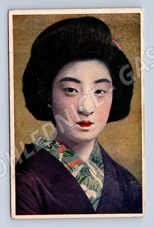 Pohlednice Japonsko portrét gejši starší (M18256)