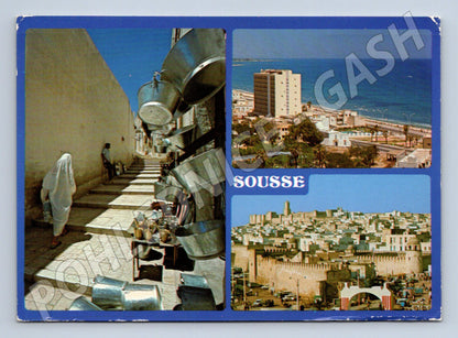Pohlednice Sousse Tunisko trh panorama pobřeží (M18263)