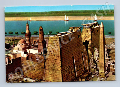 Pohlednice Luxor Egypt pylon a obelisk Ramesse II (M18265)