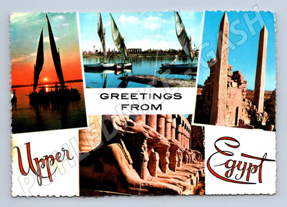 Pohlednice Upper Egypt památky Nil kolorovaná (M18269)