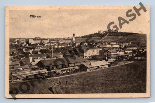 Pohlednice Příbram Svatá Hora železniční areál (M1828)