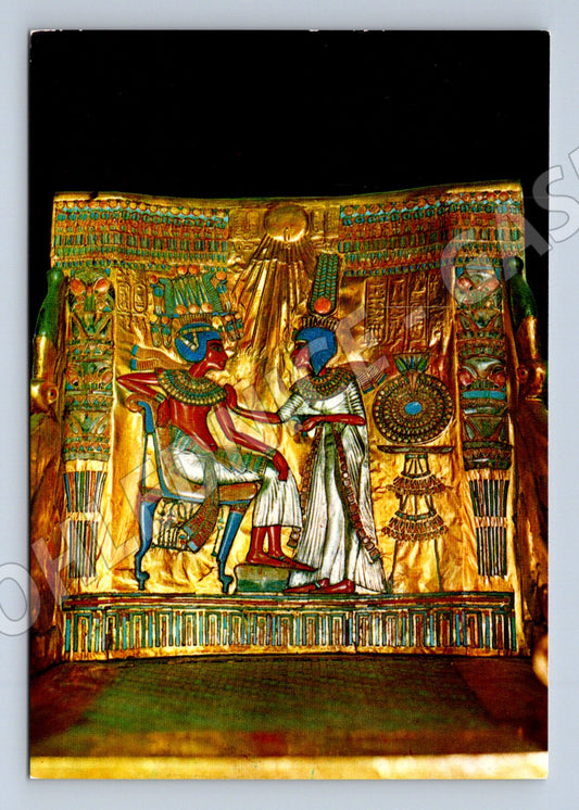 Pohlednice Egypt trůn Tutanchamona muzeum (M18281)