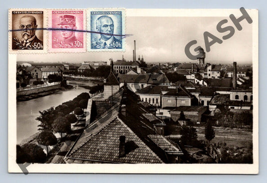 Pohlednice Břeclav celkový pohled 1946 zn (M1829)