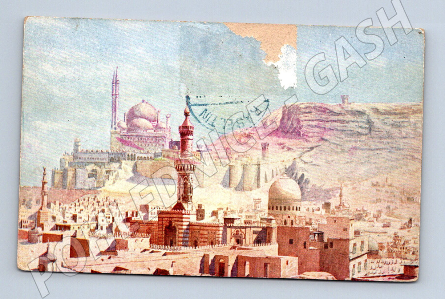 Pohlednice Káhira Citadela stará malovaná (M18299)