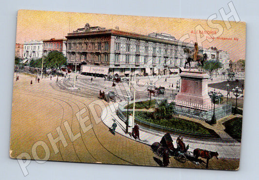 Pohlednice Alexandrie Place Mohamed Aly (M18309)