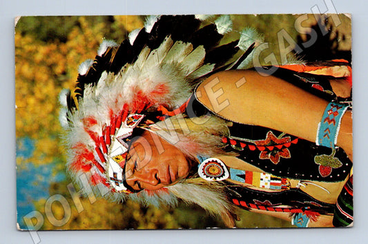 Pohlednice Indián v kroji USA 1962 (M18325)