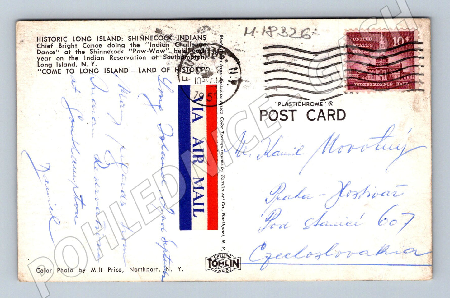 Pohlednice Long Island indiánský tanec 1961 (M18326)