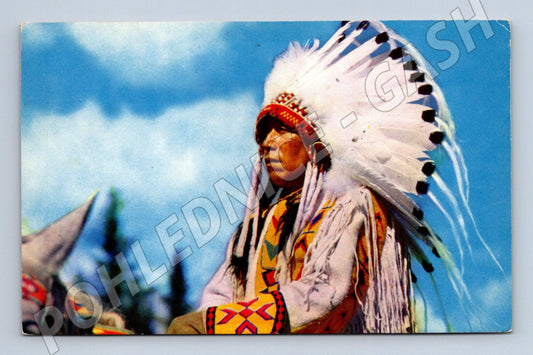 Pohlednice Indiánský náčelník Severní Amerika 1966 (M18328)