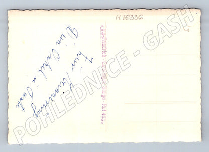 Pohlednice portrét muž a žena s kyticí (M18336)