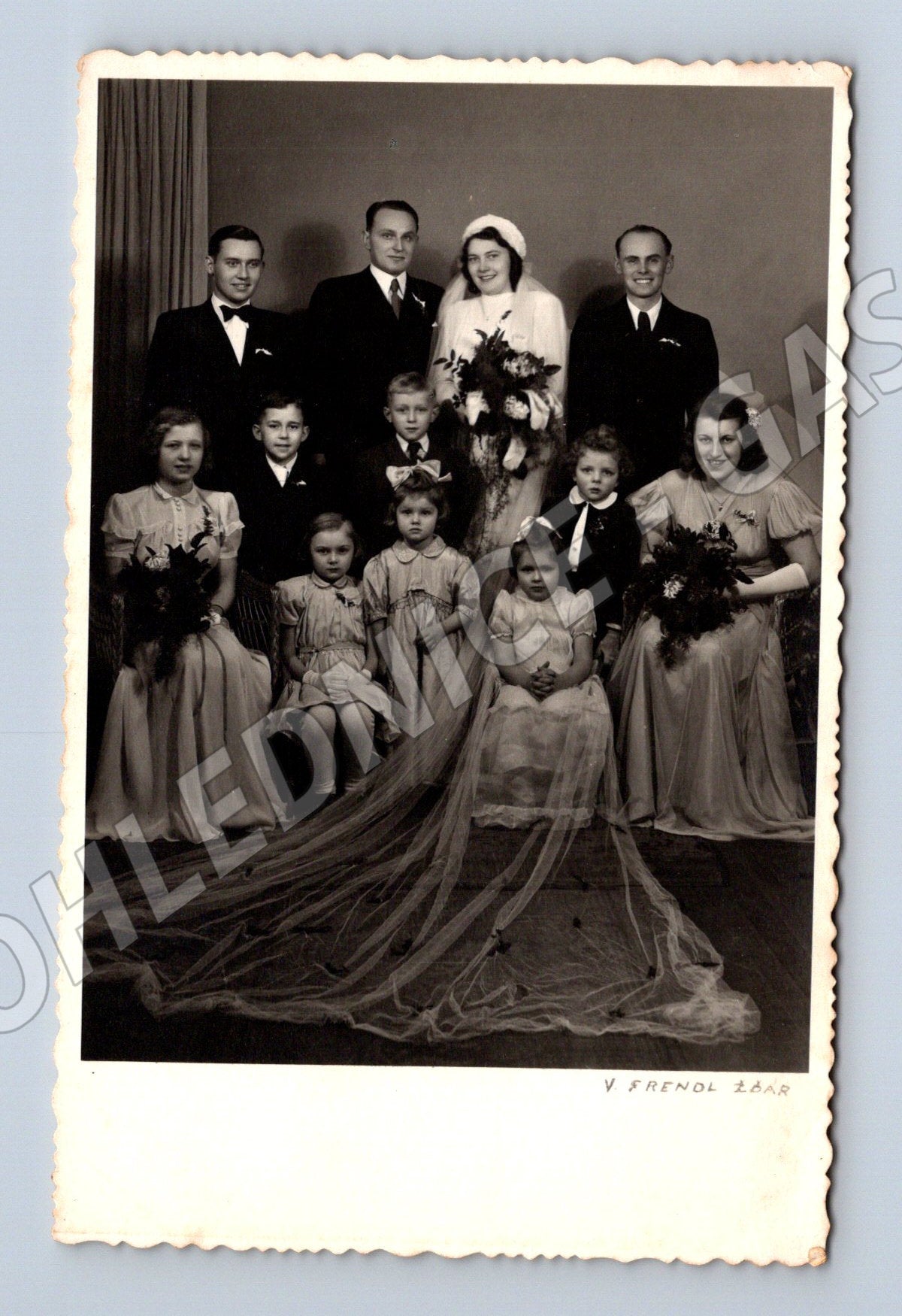 Pohlednice svatební skupina Frendl Žďár (M18346)