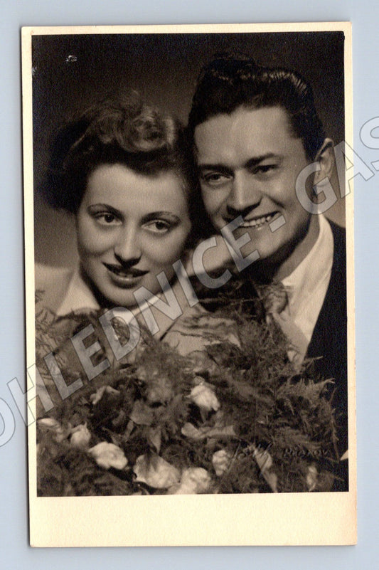 Pohlednice herci čb poškozená (M18356)