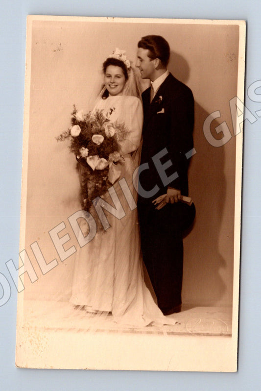 Pohlednice svatební portrét malý formát (M18365)