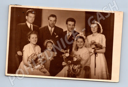 Pohlednice svatební skupina 40 léta (M18366)