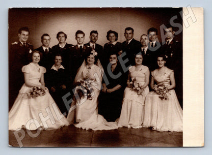 Pohlednice svatební skupina ČR do 1950 (M18375)