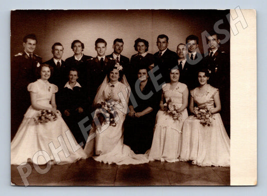 Pohlednice svatební skupina ČR do 1950 (M18375)