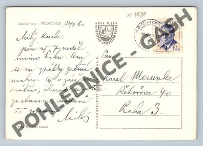 Pohlednice Příchovice Jizerské hory 1957 (M1838)