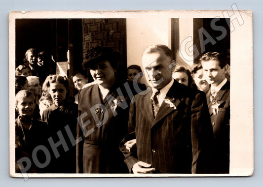 Pohlednice svatba 1948 ČSR (M18381)