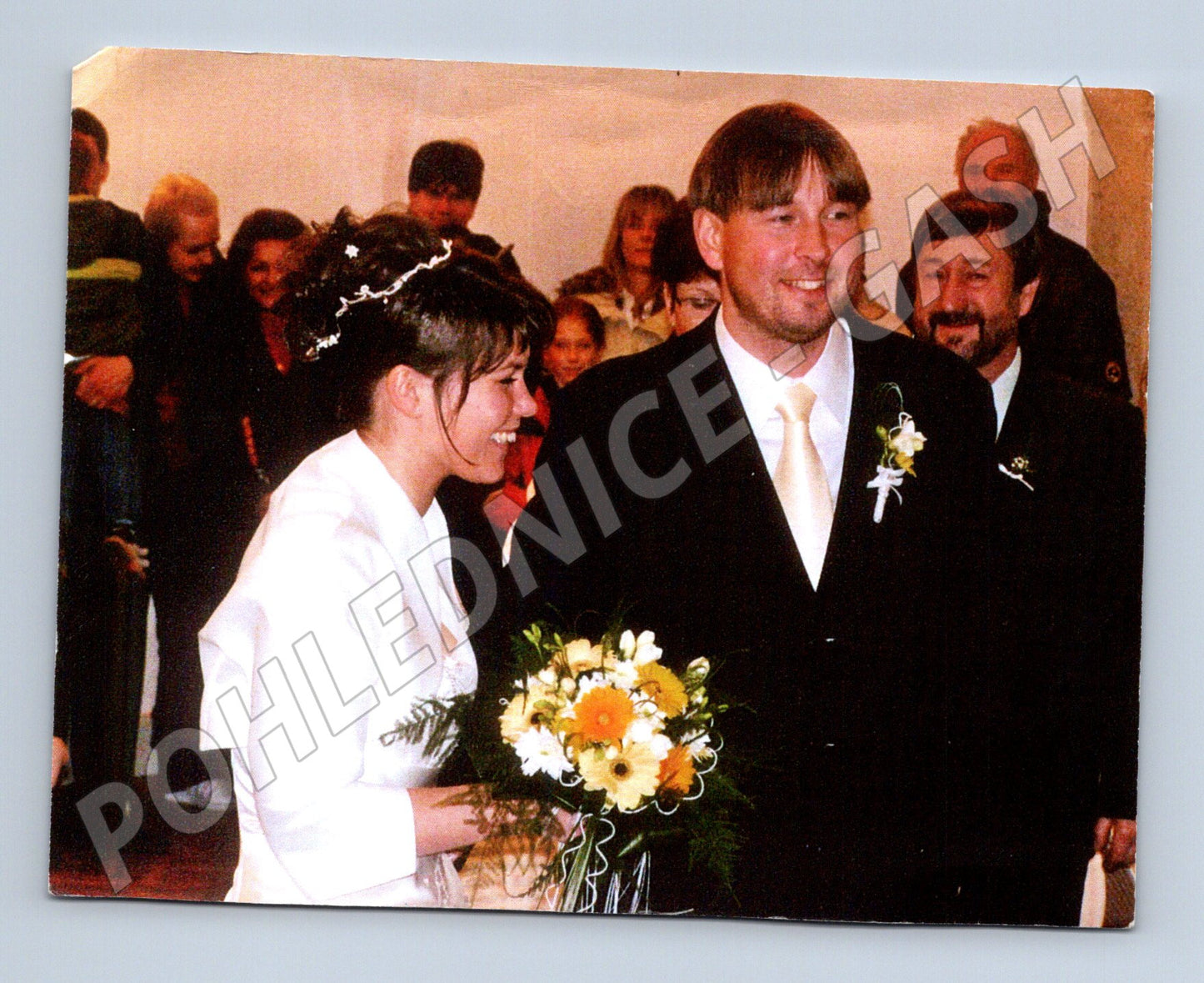 Pohlednice novomanželé rodinná momentka (M18388)