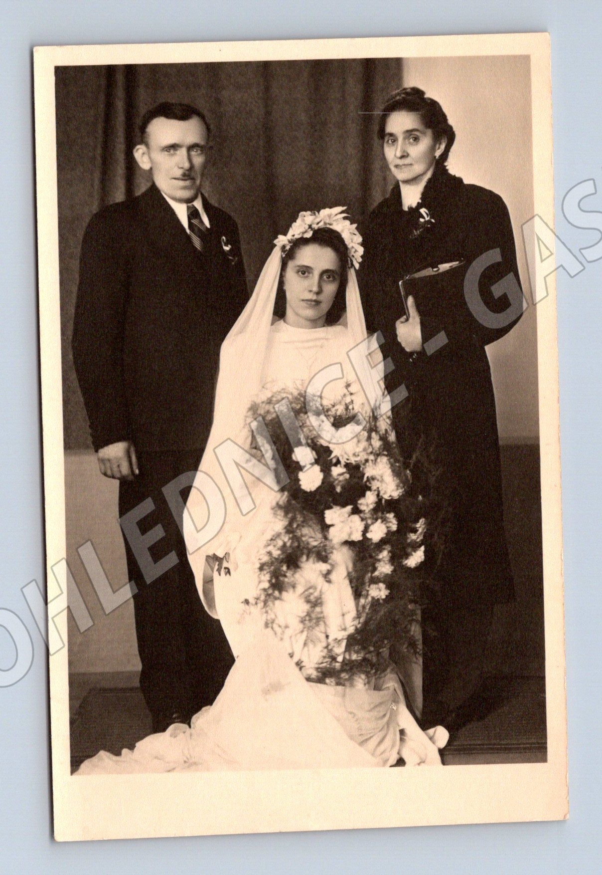 Pohlednice svatba 1947 48 Československo (M18400)