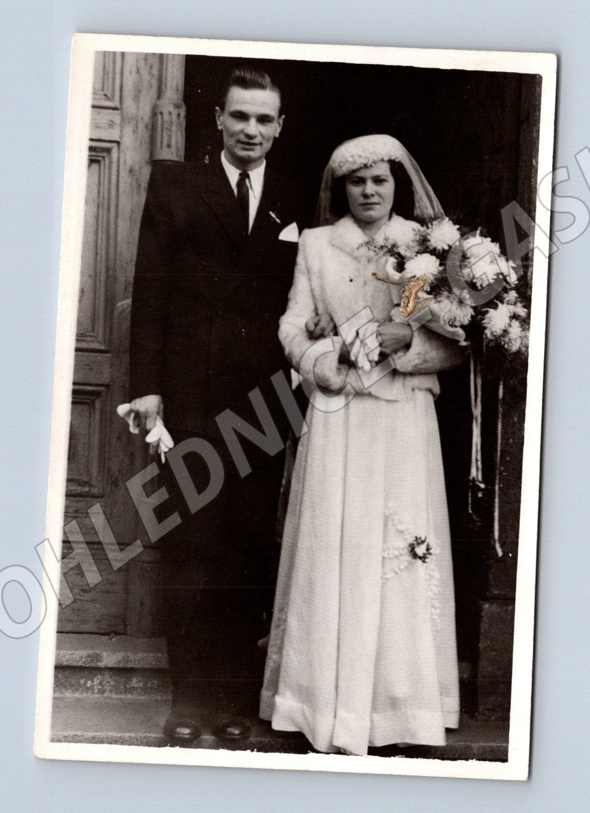 Pohlednice svatební novomanželé ČR (M18404)