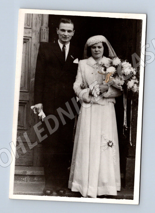 Pohlednice svatební novomanželé ČR (M18404)