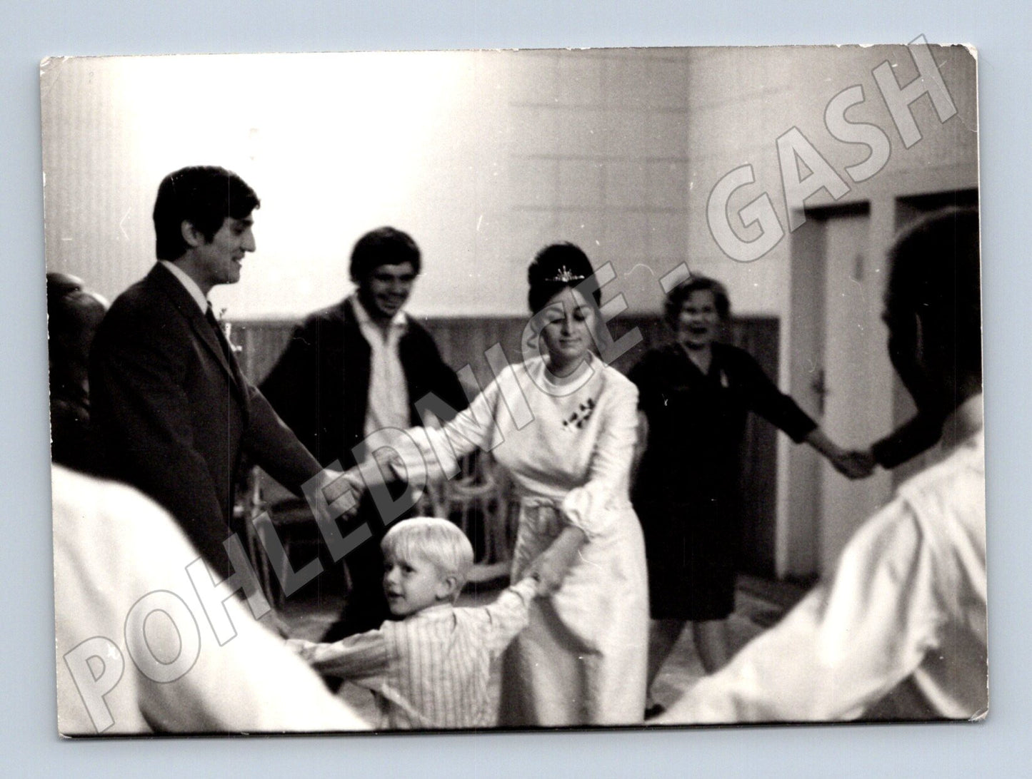 Pohlednice svatební tanec retro (M18414)