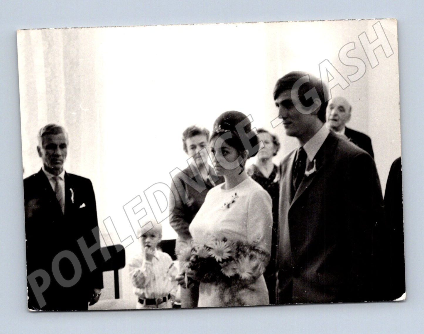 Pohlednice svatba ČSSR 1971 originál čb (M18419)