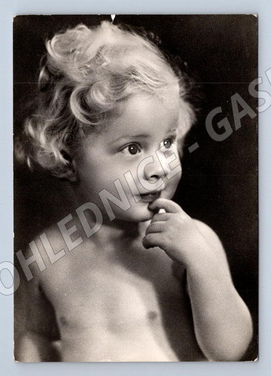Pohlednice Itálie 1951 dětský portrét zasláno Praha (M18436)