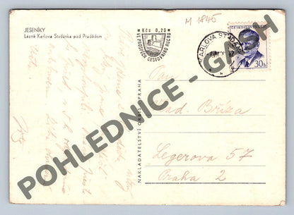 Pohlednice Jeseníky Lázně Karlova Studánka 1945 (M1845)