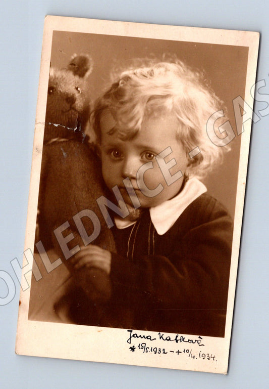 Pohlednice dítě Jana Kadlecová 1932 34 vzpomínka (M18467)