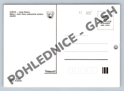 Pohlednice Sušice památky a řeka Otava velký formát (M185)