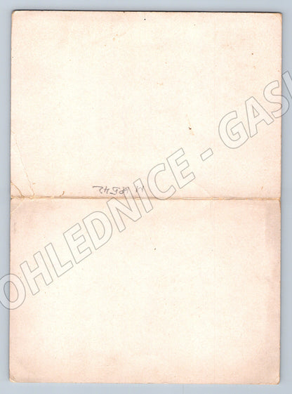 Pohlednice pamětní portrét s věnováním 1945 46 (M18542)