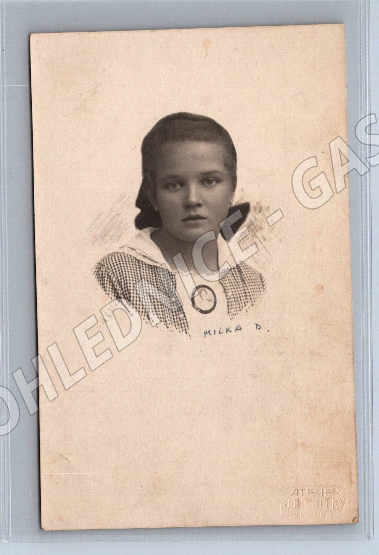 Pohlednice Milka D. portrét ateliér Kottny (M18590)