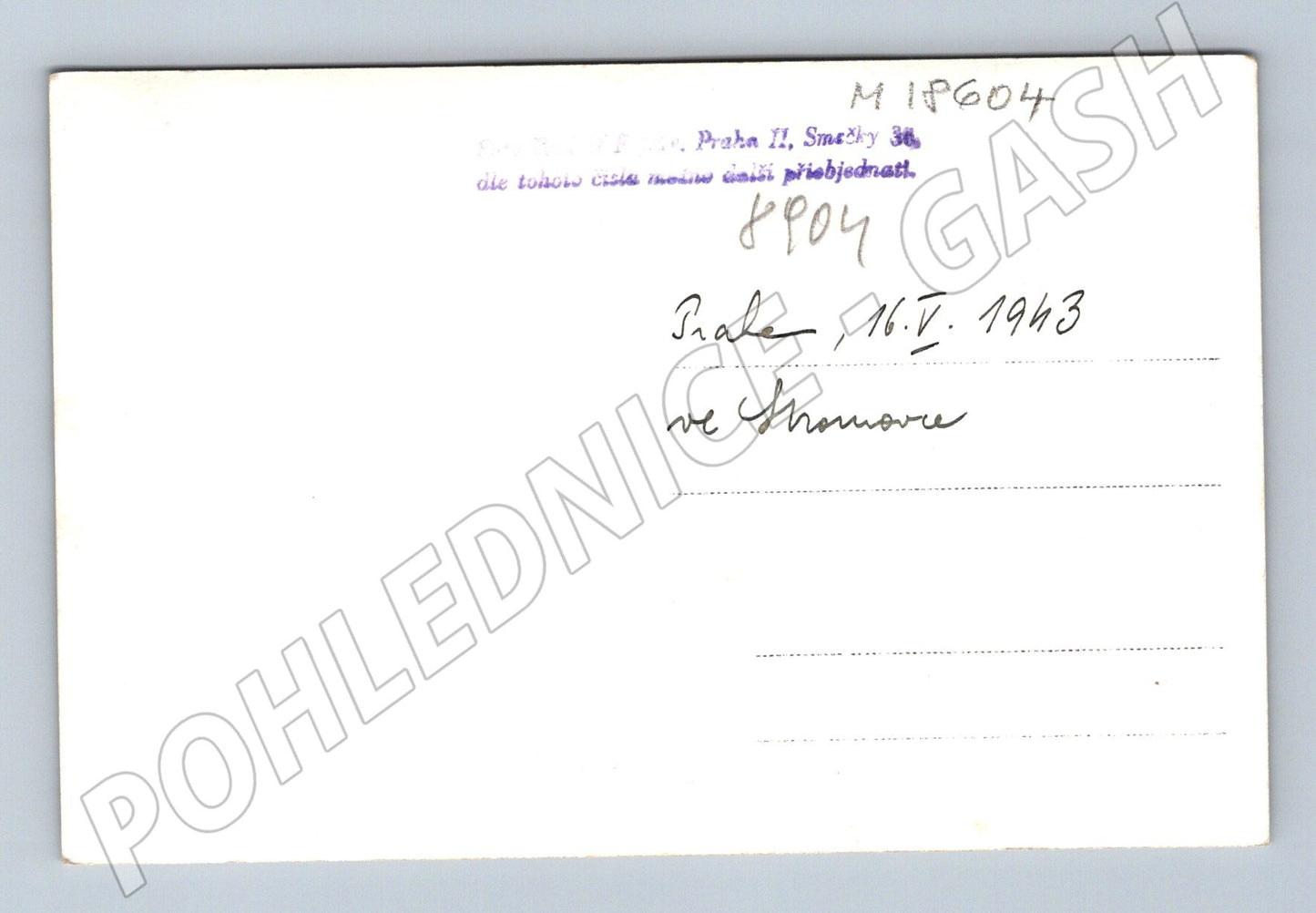 Pohlednice Praha Stromovka 1943 historická (M18604)