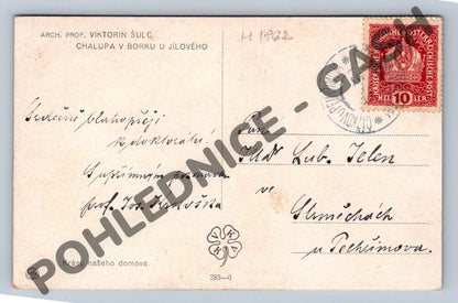 Pohlednice Borek u Jílového chalupa Viktorin Šulc RU (M1862)