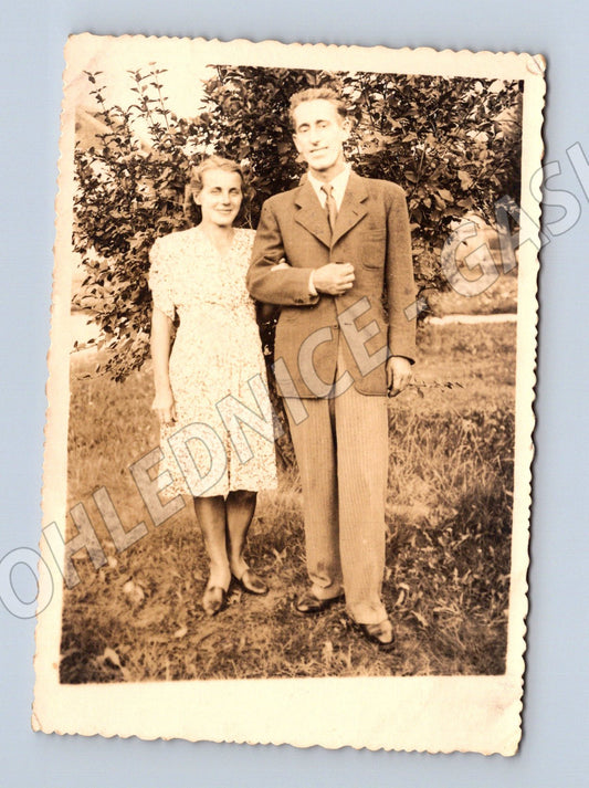 Pohlednice portrét páru retro neprošlá (M18630)