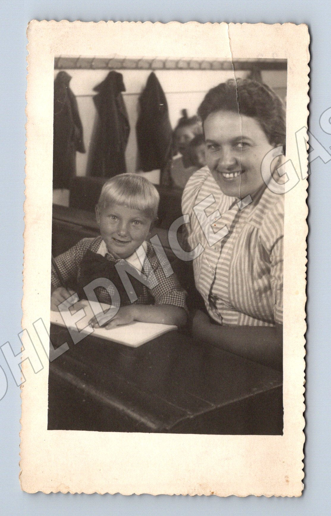 Pohlednice školní třída 1938 ČR malý formát (M18699)