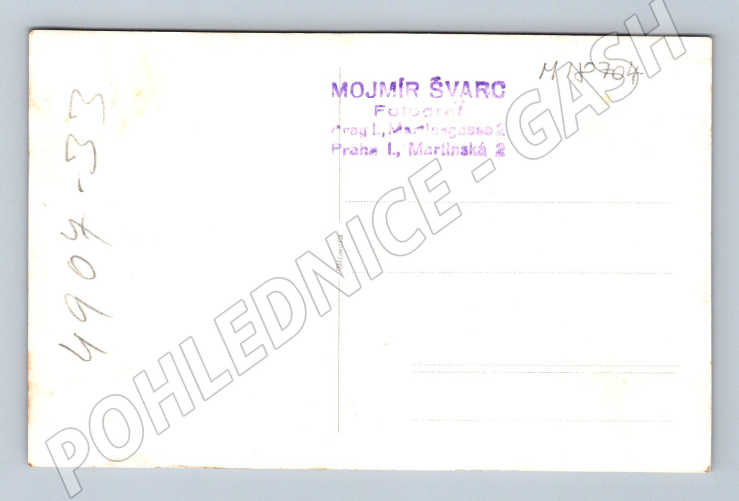 Pohlednice Praha zimní ulice Mojmír Švarc (M18704)
