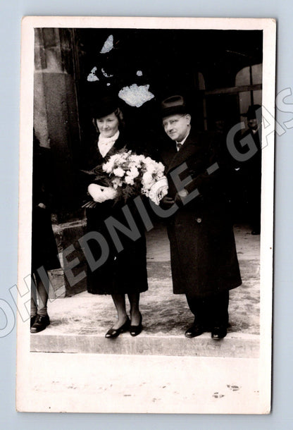Pohlednice Jičín 1941 Foto Krátký svatební (M18710)