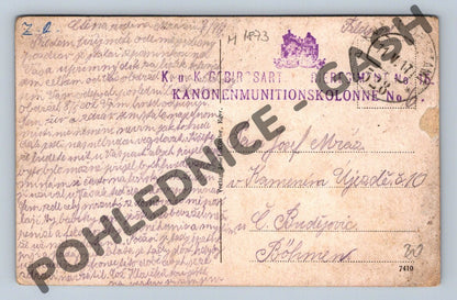 Pohlednice Cheb Eger Kaiserburg polní pošta (M1873)