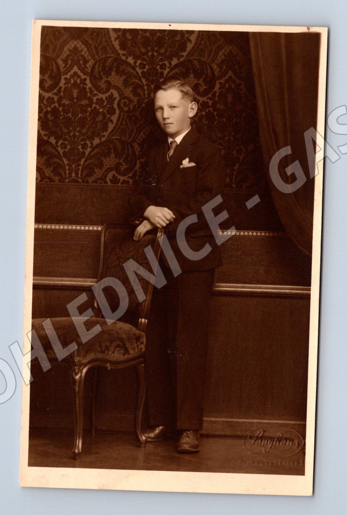 Pohlednice portrét chlapce 1920 1940 (M18763)