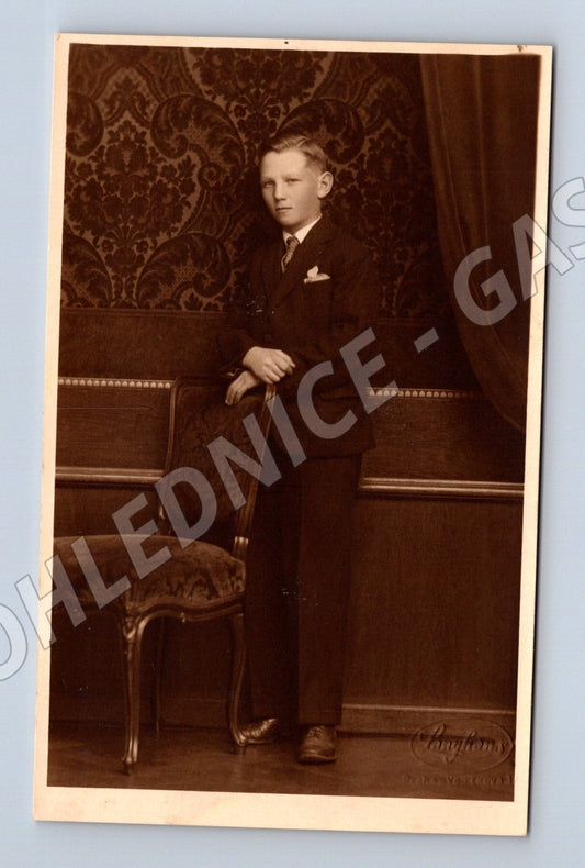 Pohlednice portrét chlapce 1920 1940 (M18763)