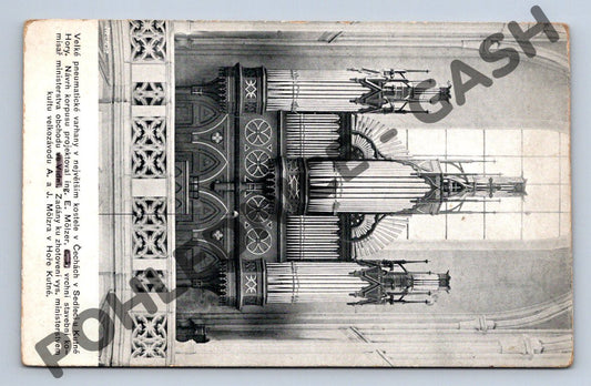 Pohlednice Kutná Hora Sedlec varhany (M1886)