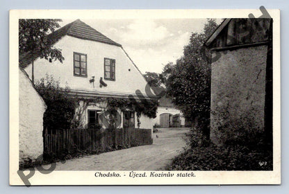 Pohlednice Chodsko Újezd Kozinův statek (M1888)