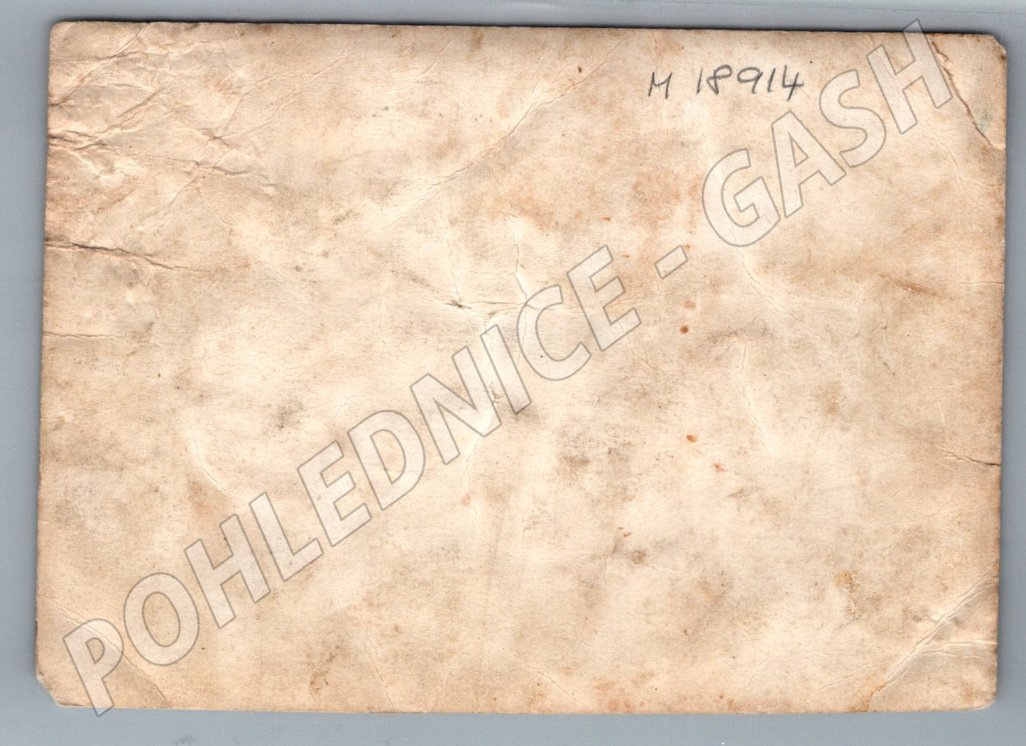 Pohlednice rodinné foto 7 dětí poškozená (M18914)