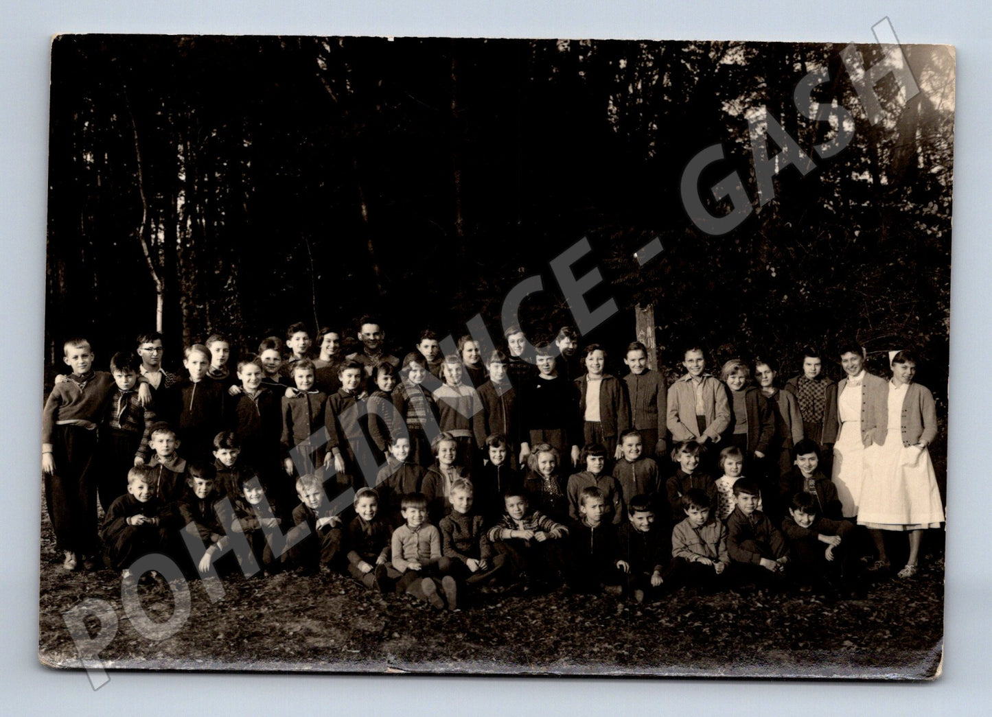 Pohlednice školní foto skupina dětí před 1950 (M18915)
